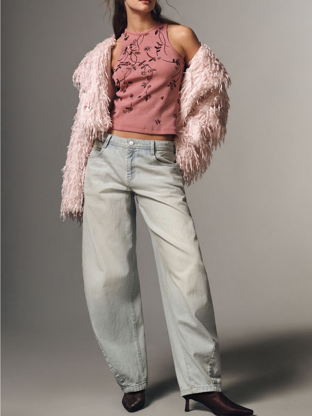 ANTHROPOLOGIE PILCRO HIGH RISE BALLOON JEANS PANTS SIZES 25-26 MSRP $158.00 NWT